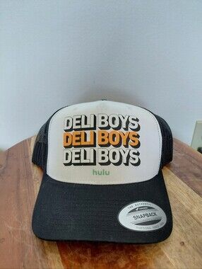 Hulu Deli Boys Crime Comedy TV Show Promo Black & White Trucker Hat OS